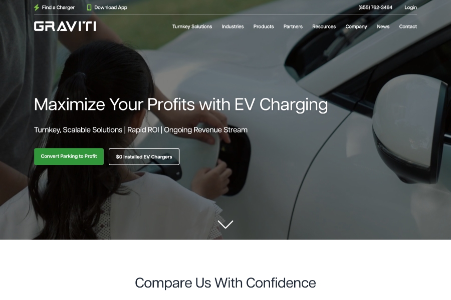 ev charging system website - graviti