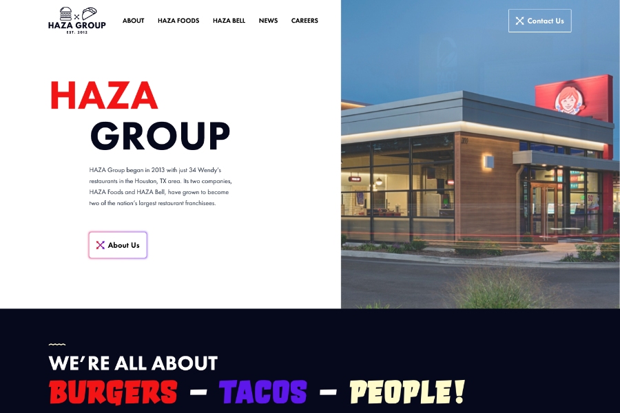 franchising website designer - haza