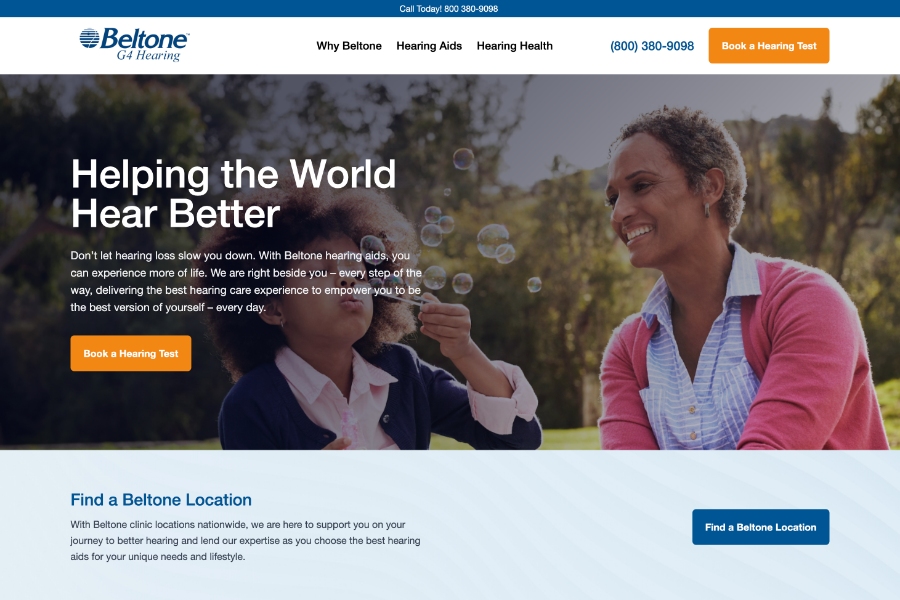 medical website design - beltone