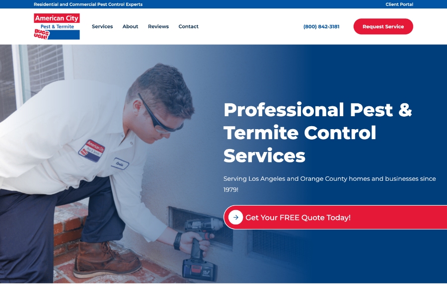 pest control company website - american city pest